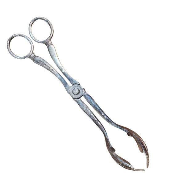 Vintage Silver-Plated Ice Bucket With Bird Foot Tongs Set K&M England CM2130 - Picture 8 of 16